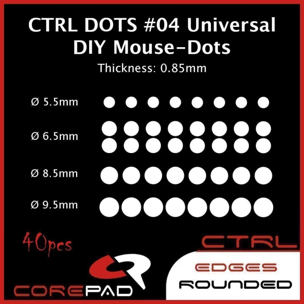 Corepad Skatez DOTS AIR CTRL #04 04 Universal DIY Dot GHOSTGLIDES Edgerunner VORTEX CYCLONE PlastiX X-Raypad Jade Obsidian PRO Esports Tiger ICE